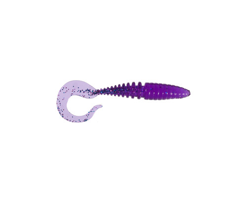 Приманка ZUB-TWIST 100мм(4")-4шт, (цвет 610) фиолетовый с блестками
