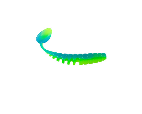 Приманка ZUB-SHAD 90мм(3,5")-5шт, (цвет 020) синий верх - желтый низ