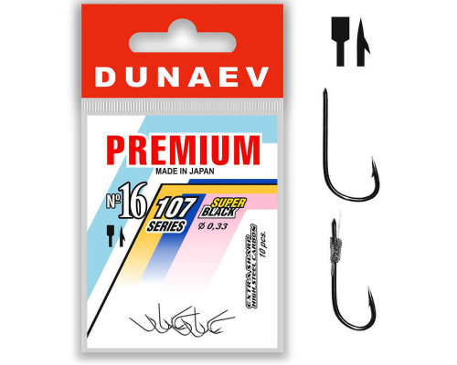 Крючок Dunaev Premium 107 #16 (упак. 10 шт)