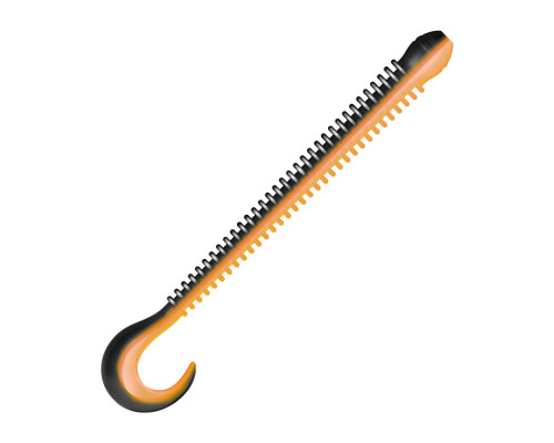Приманка ZUB-WORM-ZANDER 108мм(4,3")-5шт, (цвет 034) черный верх-оранжевый низ