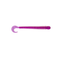 Приманка ZUB-WORM-ZANDER 108мм(4,3")-5шт, (цвет 130) маджента с блестками