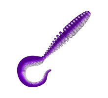 Приманка ZUB-TWIST  75мм(3")-6шт, (цвет 036) фиолетовый верх-натурал низ