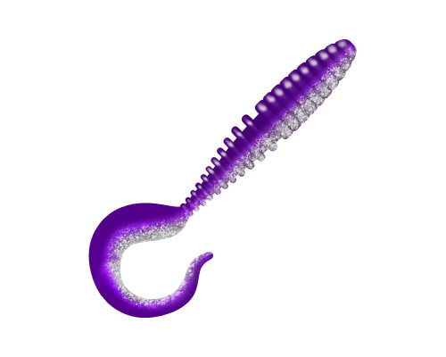 Приманка ZUB-TWIST  75мм(3")-6шт, (цвет 036) фиолетовый верх-натурал низ