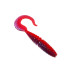 Приманка ZUB-TWIST 100мм(4")-4шт, (цвет 021) фиолетовый верх -красный низ