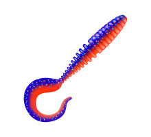 Приманка ZUB-TWIST  90мм(3,5")-5шт, (цвет 021) фиолетовый верх-красный низ