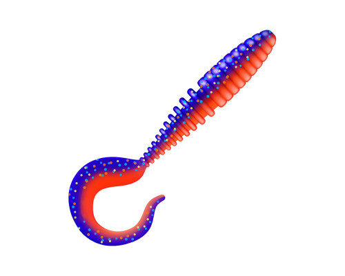 Приманка ZUB-TWIST  90мм(3,5")-5шт, (цвет 021) фиолетовый верх-красный низ
