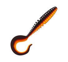Приманка ZUB-TWIST  90мм(3,5")-5шт, (цвет 034) черный верх-оранжевый низ