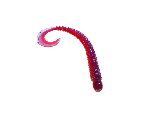 Приманка ZUB-WORM-ZANDER 108мм(4,3")-5шт, (цвет 021) фиолетовый верх -красный низ