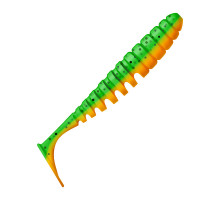 Приманка ZUB-SHAD 90мм(3,5")-5шт, (цвет 022) зеленый верх -оранжевый низ