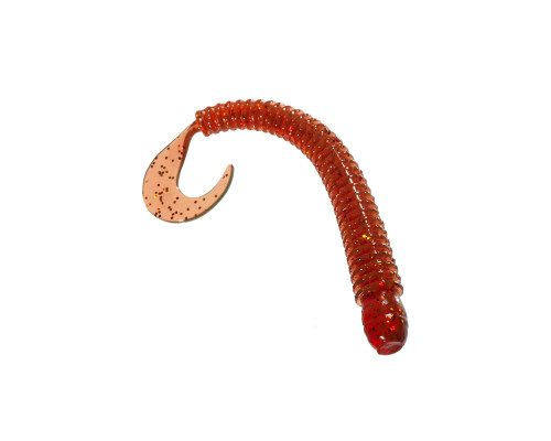 Приманка ZUB-WORM-ZANDER 108мм(4,3")-5шт, (цвет 911) машинное масло с блестками