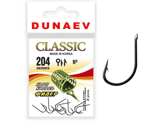 Крючок Dunaev Classic 204 # 4 (упак. 6 шт)