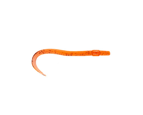 Приманка ZUB-WORM  75мм(3")-7шт, (цвет 250) морковный с блестками