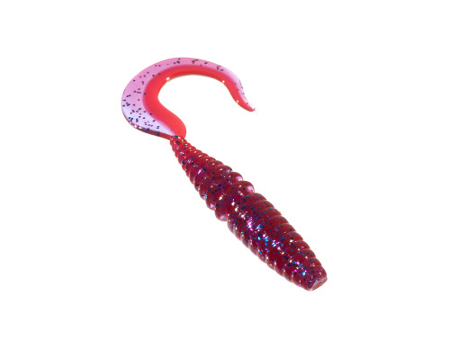 Приманка ZUB-TWIST  90мм(3,5")-5шт, (цвет 021) фиолетовый верх-красный низ
