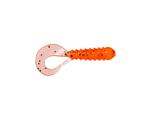 Приманка ZUB-TWIST-NANO  30мм(1,2")-15шт, (цвет 250) морковный с блестками