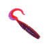 Приманка ZUB-TWIST 150мм(5.9")-4шт, (цвет 021) фиолетовый верх-красный низ