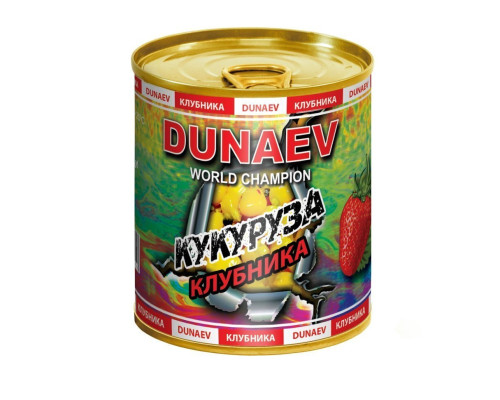 Добавка для прикормки металлобанка 320мл "Дунаев Кукуруза Клубника"