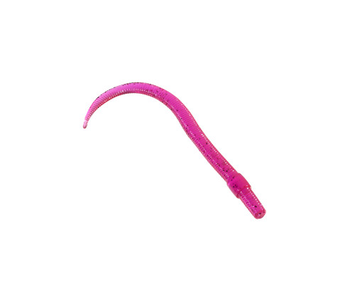 Приманка ZUB-WORM 100мм(4")-5шт, (цвет 130) маджента с блестками