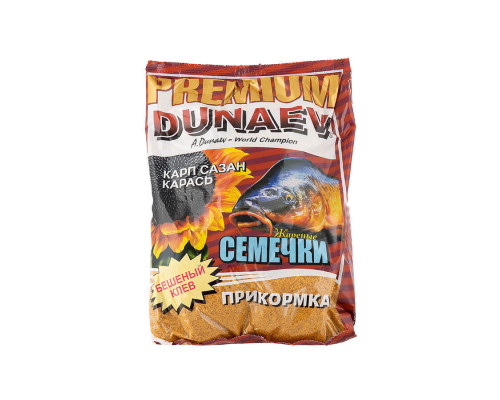Прикормка "DUNAEV-PREMIUM" 1кг Карп-Сазан Жареная семечка