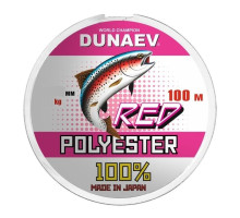 Леска Dunaev Polyester RED 0.185мм 100м