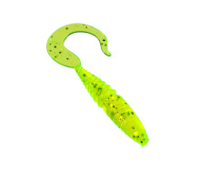 Приманка ZUB-TWIST  50мм(2")-10шт, (цвет 310) желтый с блестками