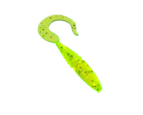 Приманка ZUB-TWIST  50мм(2")-10шт, (цвет 310) желтый с блестками