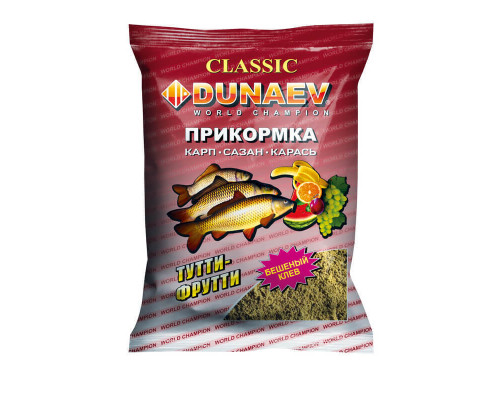 Прикормка "DUNAEV КЛАССИКА" 0.9кг Карп Тутти-Фрутти