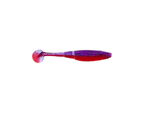 Приманка ZUB-WIBRA 90мм(3,5")-5шт, (цвет 021) фиолетовый верх -красный низ