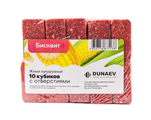 Жмых DUNAEV кукурузный  Бисквит 300г.