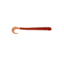 Приманка ZUB-WORM-ZANDER 108мм(4,3")-5шт, (цвет 911) машинное масло с блестками
