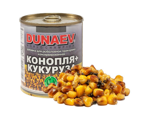 Добавка для прикормки металлобанка 320мл "Дунаев Конопля Кукуруза"