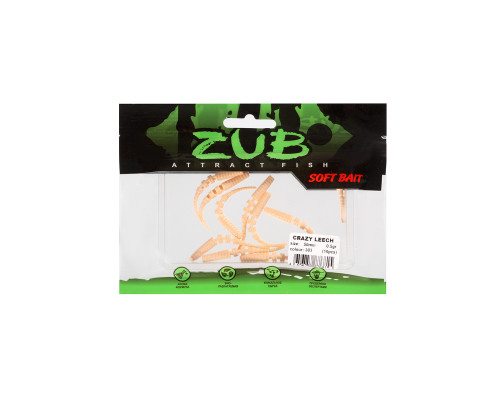 Приманка ZUB-CRAZY LEECH 50мм-10шт, (цвет 303) телесный