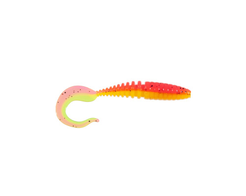 Приманка ZUB-TWIST  90мм(3,5")-5шт, (цвет 023) розовый верх - желтый низ