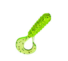 Приманка ZUB-TWIST-NANO  30мм(1,2")-15шт, (цвет 351) шартрез с блестками