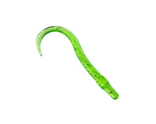 Приманка ZUB-WORM  75мм(3")-7шт, (цвет 351) шартрез с блестками