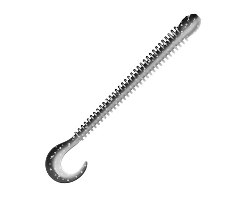 Приманка ZUB-WORM-ZANDER 108мм(4,3")-5шт, (цвет 030) черный верх-натурал низ