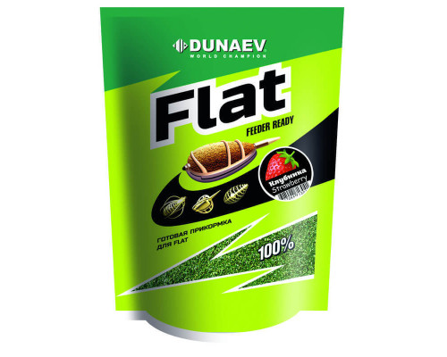 Прикормка Dunaev Flat Feeder Ready 1 кг. Клубника