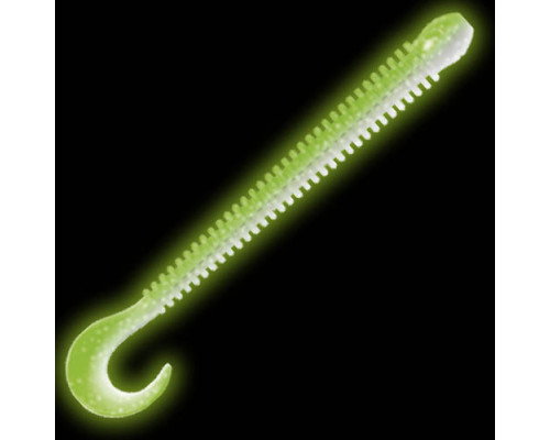 Приманка ZUB-WORM-ZANDER 135мм(5,3")-5шт, (цвет 403) зеленый светящийся
