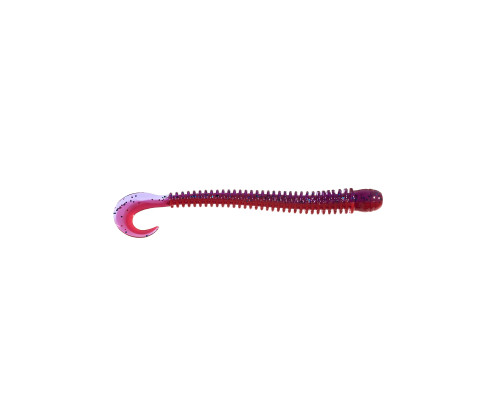Приманка ZUB-WORM-ZANDER 108мм(4,3")-5шт, (цвет 021) фиолетовый верх -красный низ
