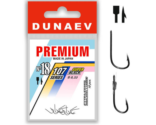 Крючок Dunaev Premium 107 #18 (упак. 10 шт)