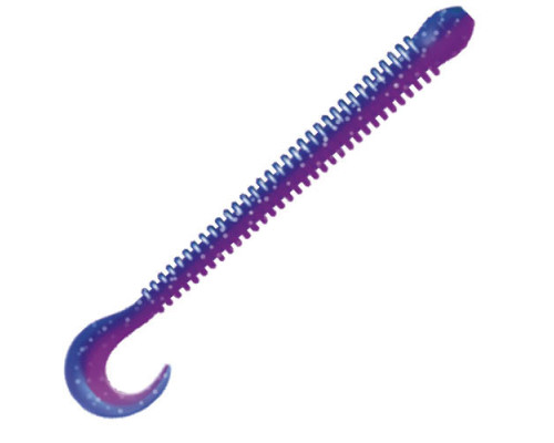 Приманка ZUB-WORM-ZANDER 108мм(4,3")-5шт, (Цвет 408) синий верх - розовый низ