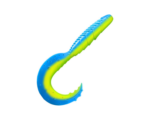 Приманка ZUB-HIBINA  95мм(3,8")-4шт, (цвет 020) синий верх-желтый низ