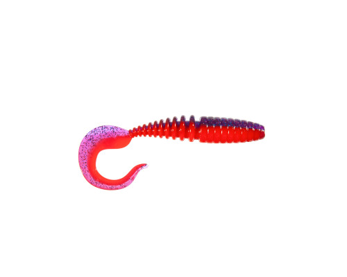 Приманка ZUB-TWIST 150мм(5.9")-4шт, (цвет 021) фиолетовый верх-красный низ