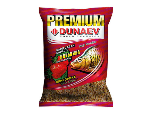 Прикормка "DUNAEV-PREMIUM" 1кг Карп-Сазан Клубника
