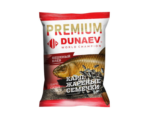 Прикормка "DUNAEV-PREMIUM" 1кг Карп-Сазан Жареная семечка