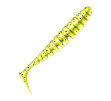 Приманка ZUB-SHAD  90мм(3,5")-5шт, (цвет 310) желтый с блестками