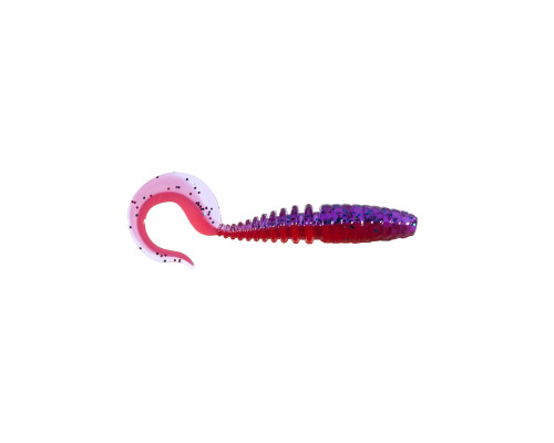 Приманка ZUB-TWIST  75мм(3")-6шт, (цвет 021) фиолетовый верх-красный низ