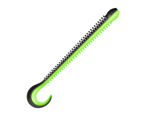 LSZ031 Приманка ZUB-WORM-ZANDER 135мм(5,3")-5шт, (цвет 033) черный верх-желтый низ