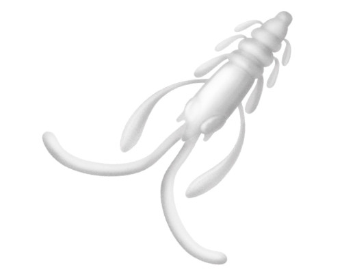 Приманка ZUB-NIMFA 35мм(1,4")-12шт, (цвет 801) белый