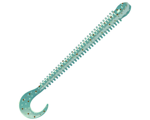 Приманка ZUB-WORM-ZANDER 108мм(4,3")-5шт, (цвет 505) зеленый с блестками