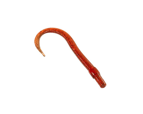 Приманка ZUB-WORM 100мм(4")-5шт, (цвет 911) машинное масло с блестками